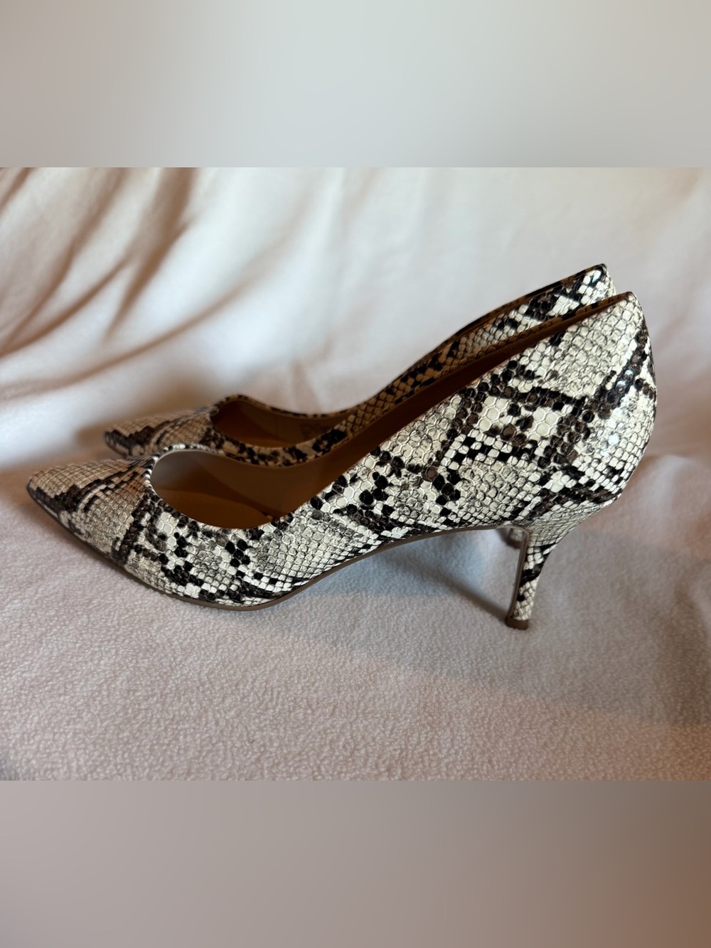 Charles David Dress Pumps Womens 8.5 Multicolor Angelica Snake Stiletto Heels - Picture 5 of 13